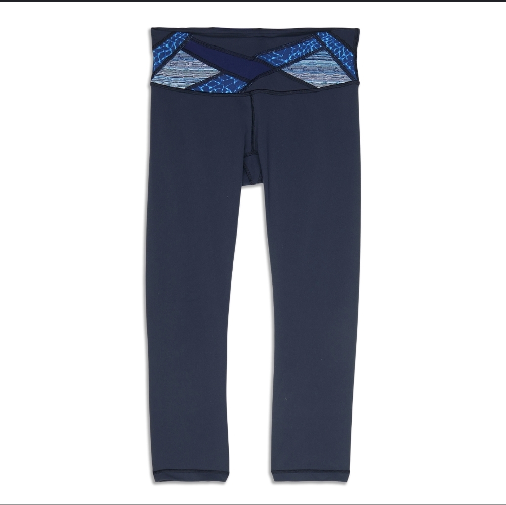 Lululemon Wunder Under Crop III Tight Women' Hero Blue Inkwell Samba